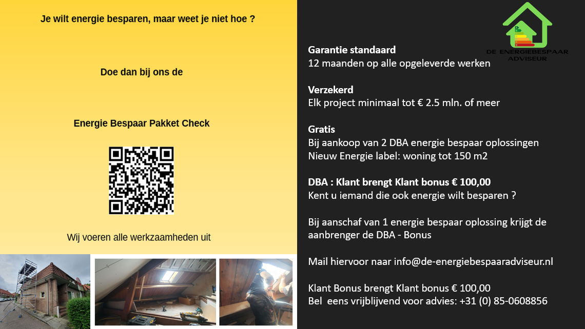 Energie Bespaar Pakketten bestellen , ABCD & Advies