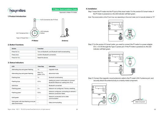 Hoymiles HiOne Smart P1 Meter Wi-Fi (HMeter-P1-W)