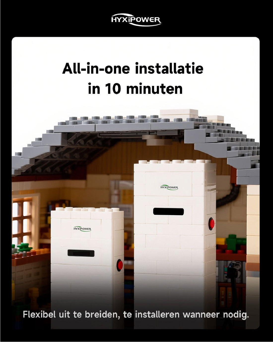 Stapelbaar. Modulair. Moeiteloos. HYXiPOWER All-in-One ESS