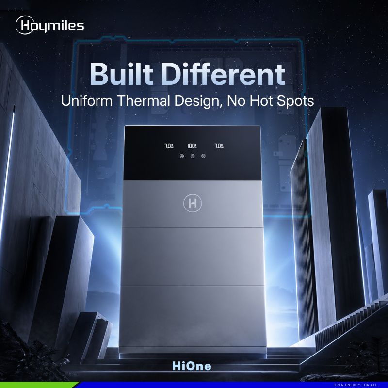 Batterijen ,Veiligheid begint al lang voordat er iets misgaat  Hoymiles Built Different Uniform Thermal Design, No Hot Spots