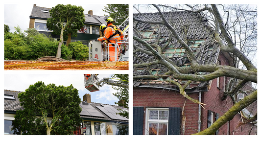 #Stormschade - Opstal schade wij helpen u graag met  herstel of vervangen van bijvoorbeeld , zonnepanelen en/of thuisbatterij