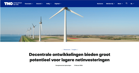 Potentieel van decentrale ontwikkelingen in het energiesysteem TNO rapport