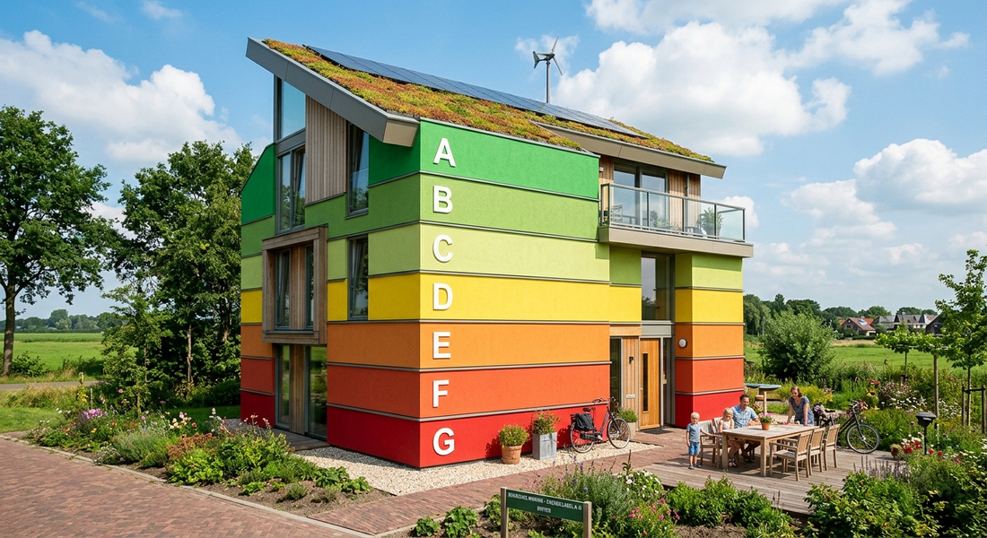 Gasvrij wonen basiscomponenten - thuisbatterij, warmtepomp en zonnepanelen op een woning