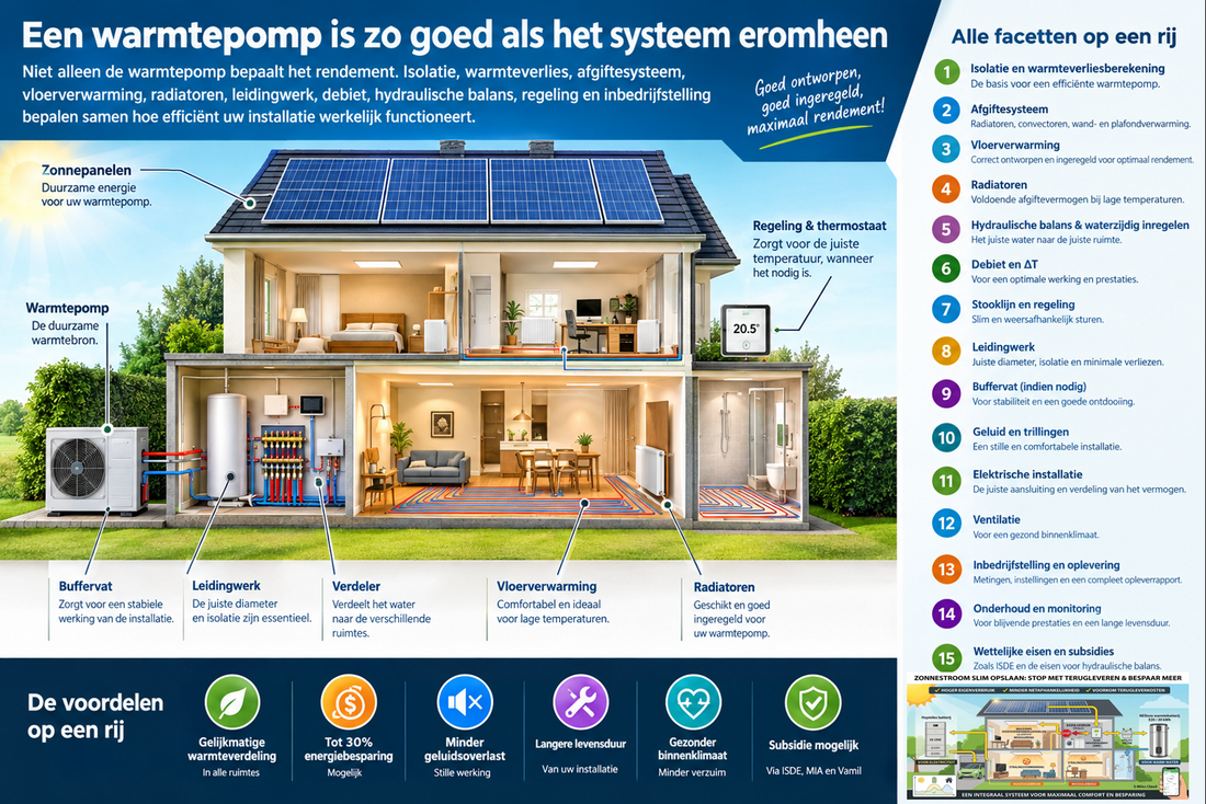 Warmtepomp als onderdeel van een compleet energiezuinig verwarmingssysteem