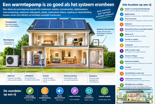 Warmtepomp als onderdeel van een compleet energiezuinig verwarmingssysteem