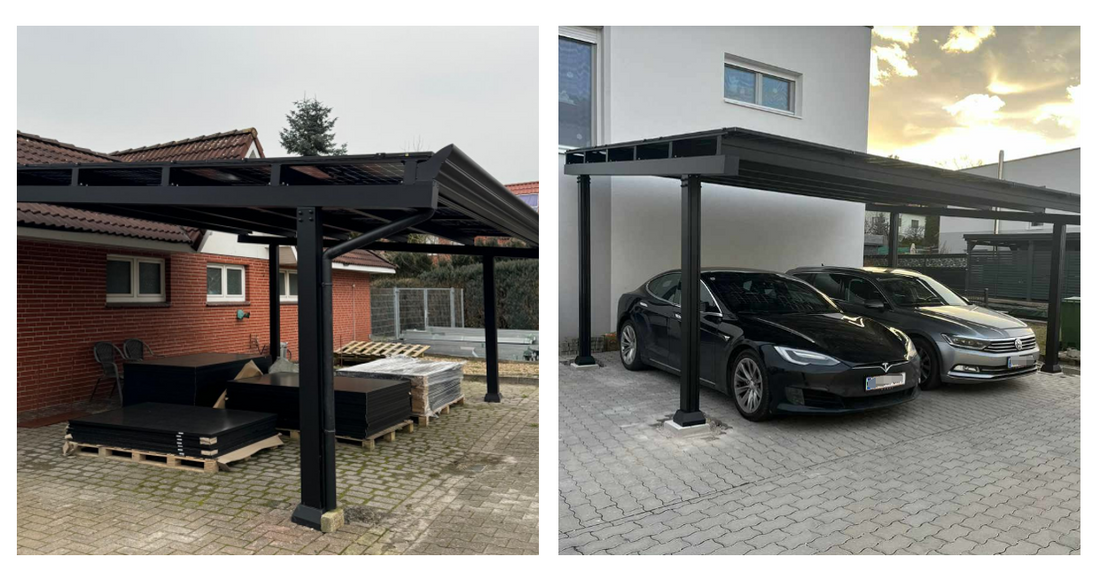 Zonnecarports met of zonder HYXiPOWER batterij inclusief installatie
