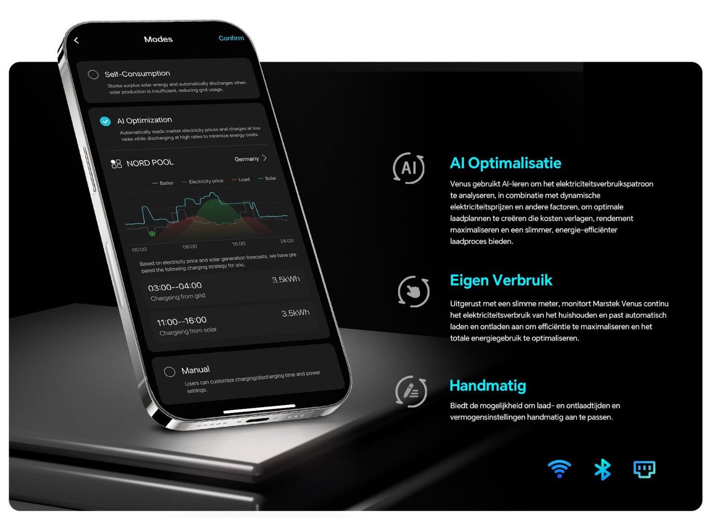 Marstek Venus E 3.0 thuisbatterij 15.36kWh (plug and play) met P1 meter (3 batterijen) geen bezorgkosten , binnen 2 dagen aan huis € 3.995,96 EUR
