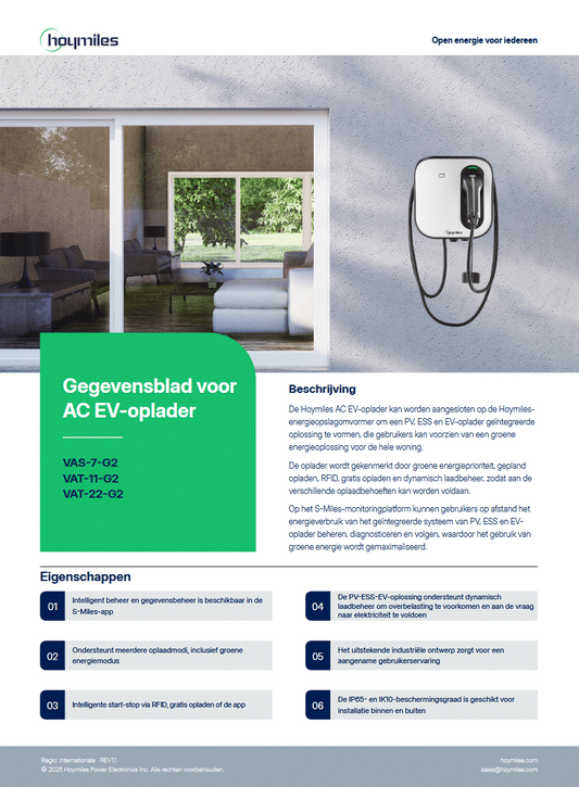 Hoymiles HiOne Smart EV laadpaal 22kW (VAT-22-G2)