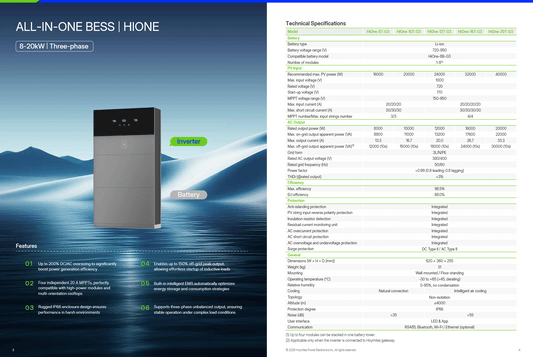 HiOne 3-fase hybride omvormer 8kW (HiOne-8T-G3)