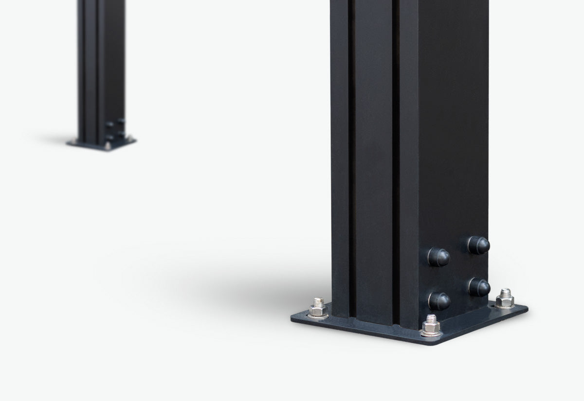 DUO wand carport met 20 glas glas zonnepanelen incl. btw en transport  met een totaal vermogen van 8.8 kWp