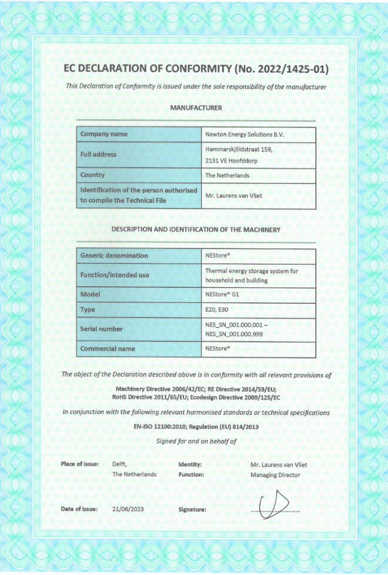 NESTORE E30 WARMTEBATTERIJ na bestelling binnen 2 weken aan huis incl. btw en transport