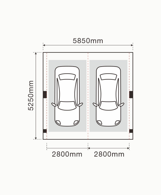 DUO N Type Solar carport met 15 glas glas zonnepanelen  compleet pakket incl btw en transport - solar vermogen 6.6 Kwp