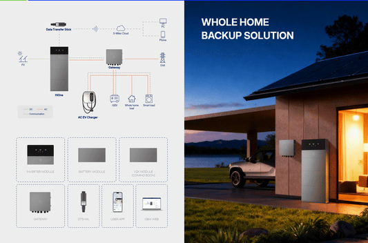 Hoymiles HiOne all-in-one 1-fase hybride omvormer 5kW met thuisbatterij 24 kWh