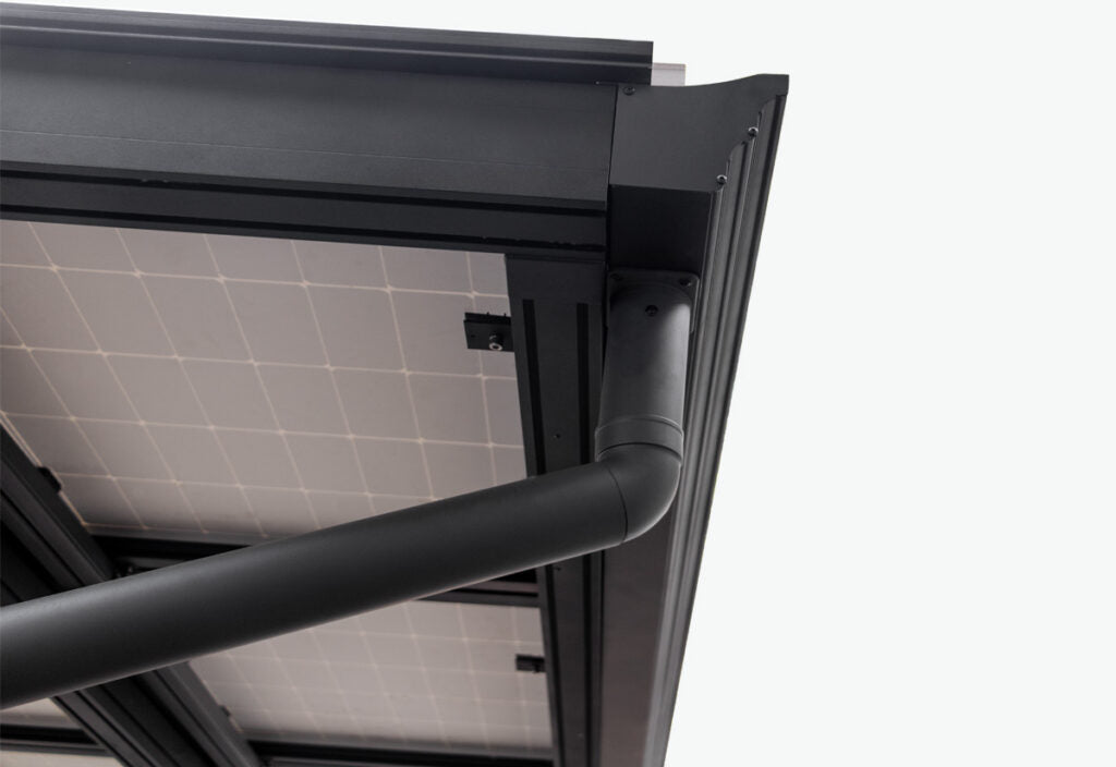 Enkel Solar carport Nova  met 9 glas glas zonnepanelen compleet pakket  incl btw en transport - solar vermogen 3.96  kWp