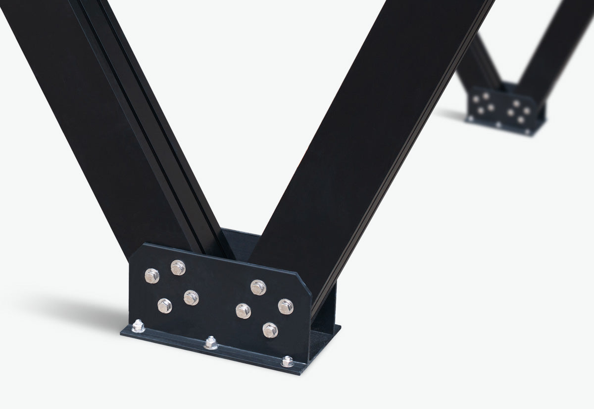 DUO N Type Solar carport met 15 glas glas zonnepanelen  compleet pakket incl btw en transport - solar vermogen 6.6 Kwp